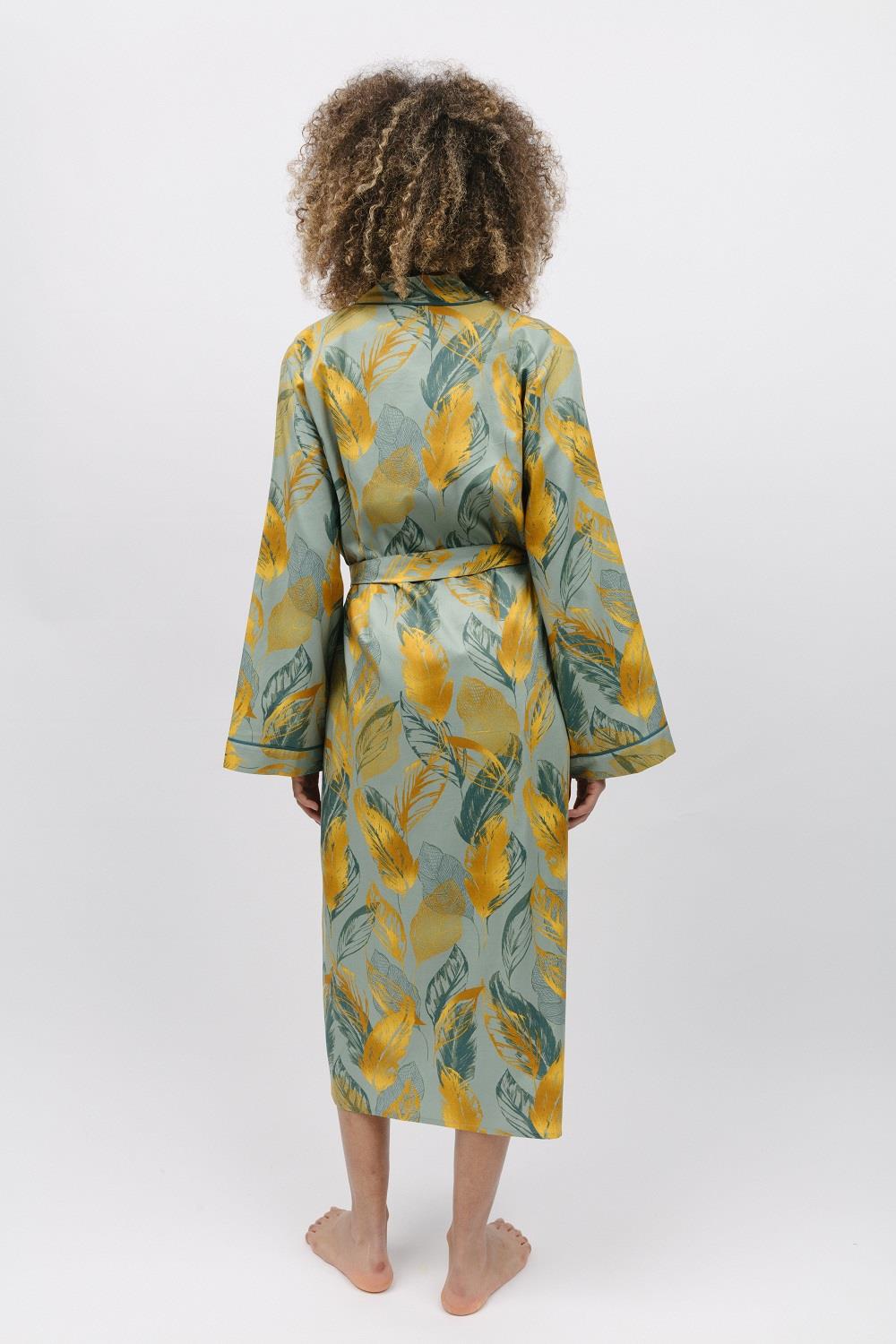 Hannah Leaf Print Long Robe